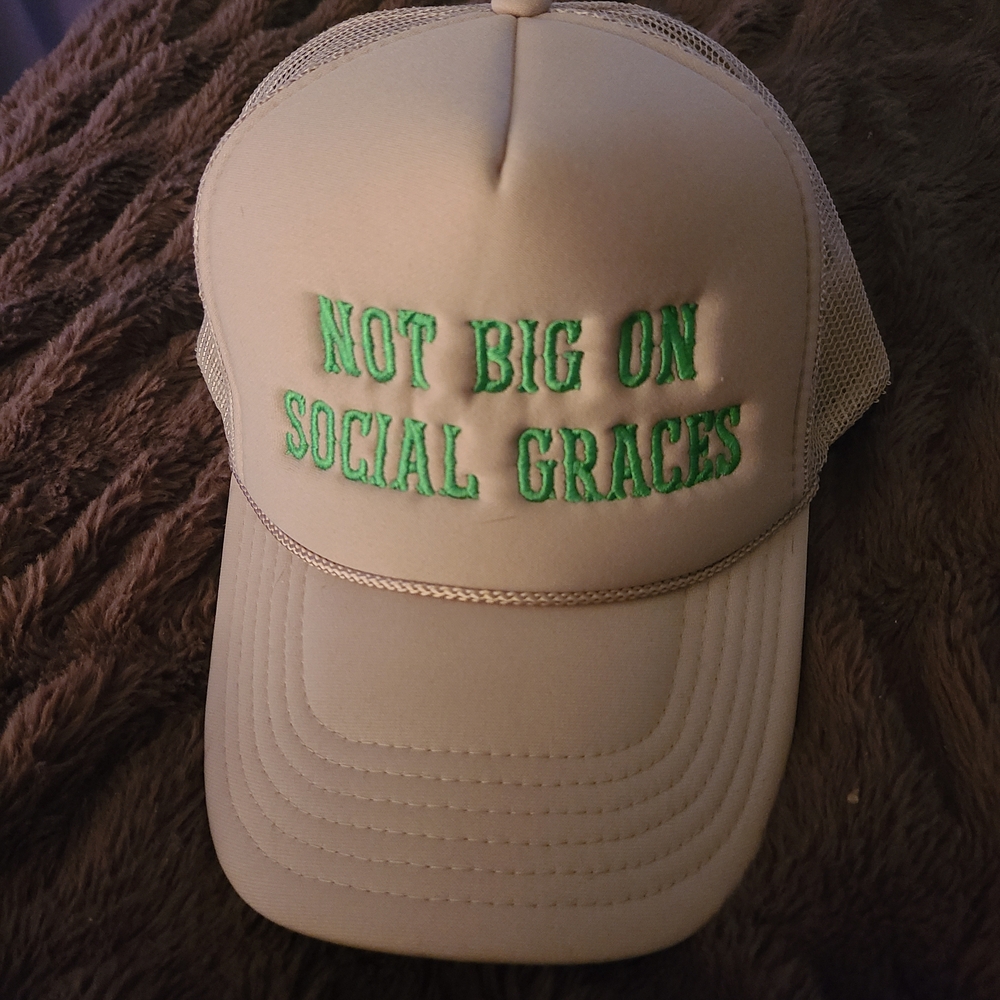 OTTO Beige Cap with Green Text